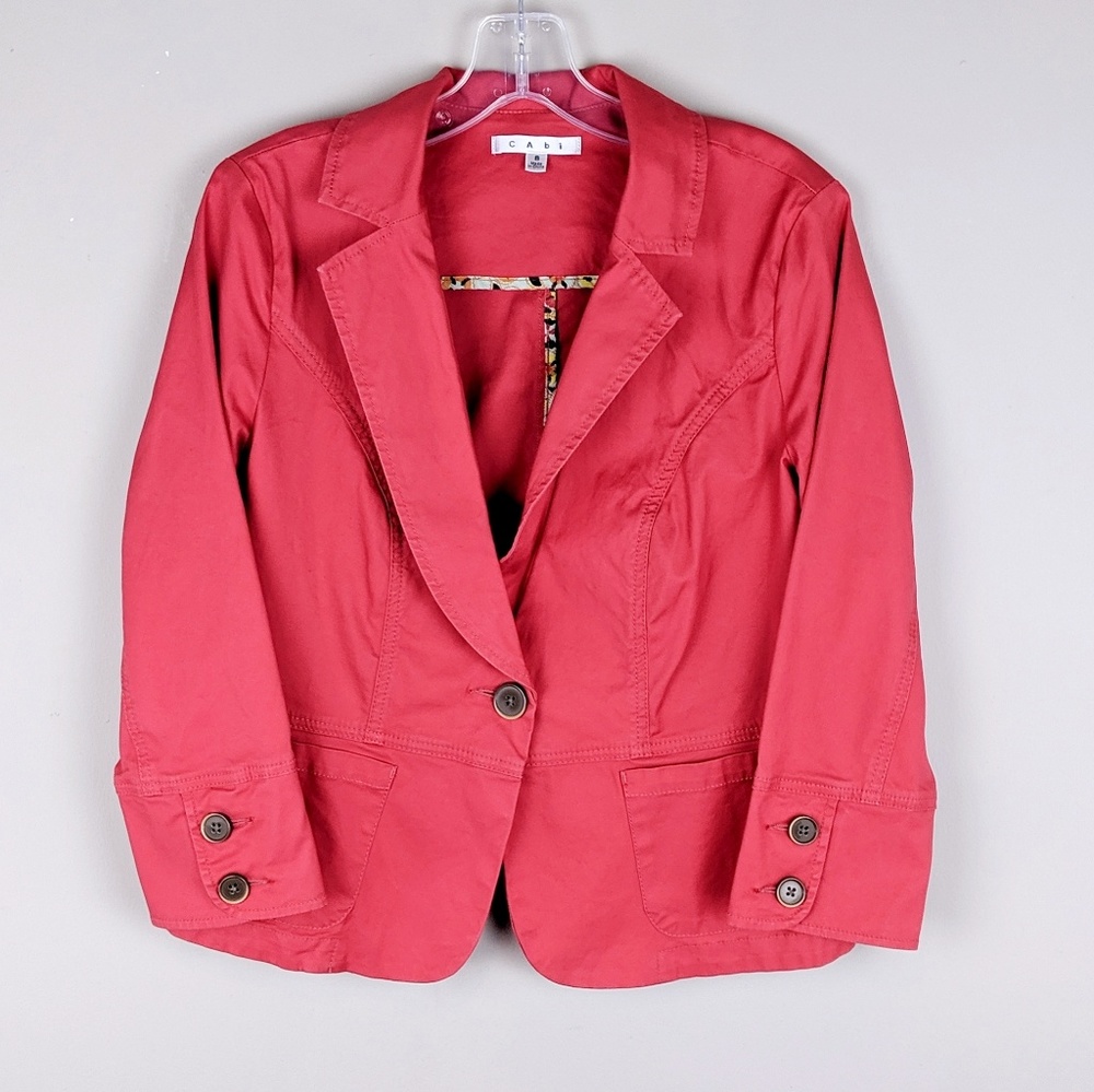 CAbi | Classic Red Button Blazer - H2